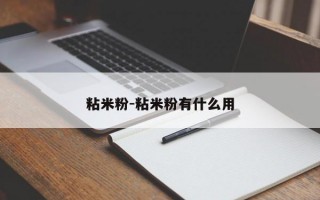 粘米粉-粘米粉有什么用