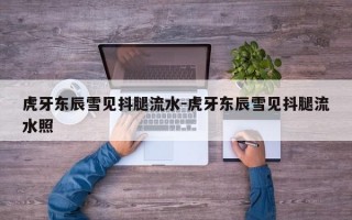 虎牙东辰雪见抖腿流水-虎牙东辰雪见抖腿流水照