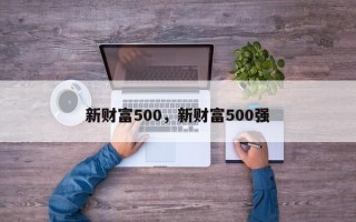 新财富500，新财富500强